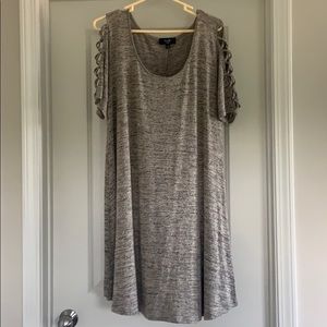 Tan t-shirt dress